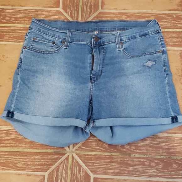 levi jean shorts womens